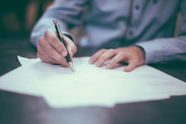 Planning documents on a desk